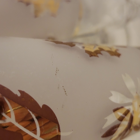 SET of 6 Libbey Pilsner Flute stem Beer glasses Frosted gold leaf 8.25" x 2.75" - Picture 5 of 12